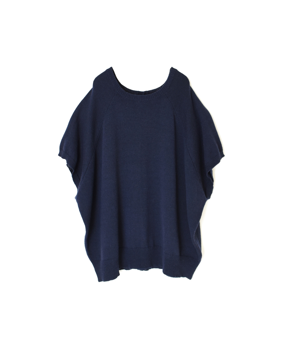 GNSL24513(ニット) 7GG 1PLY WOOL/POLYESTER 2WAY FRENCH/SL CREW-NECK PULLOVER