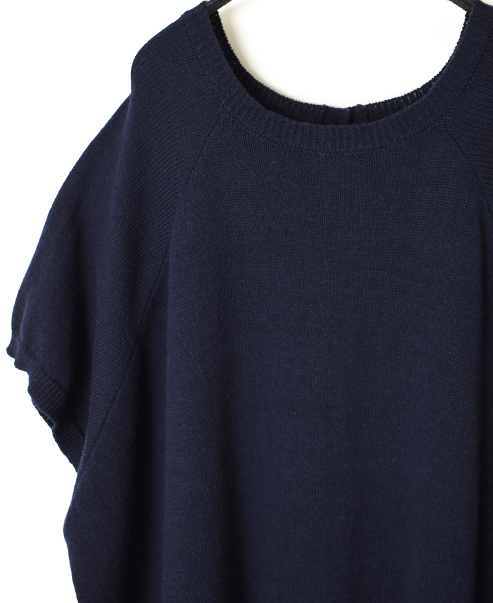 GNSL24513(ニット) 7GG 1PLY WOOL/POLYESTER 2WAY FRENCH/SL CREW-NECK PULLOVER