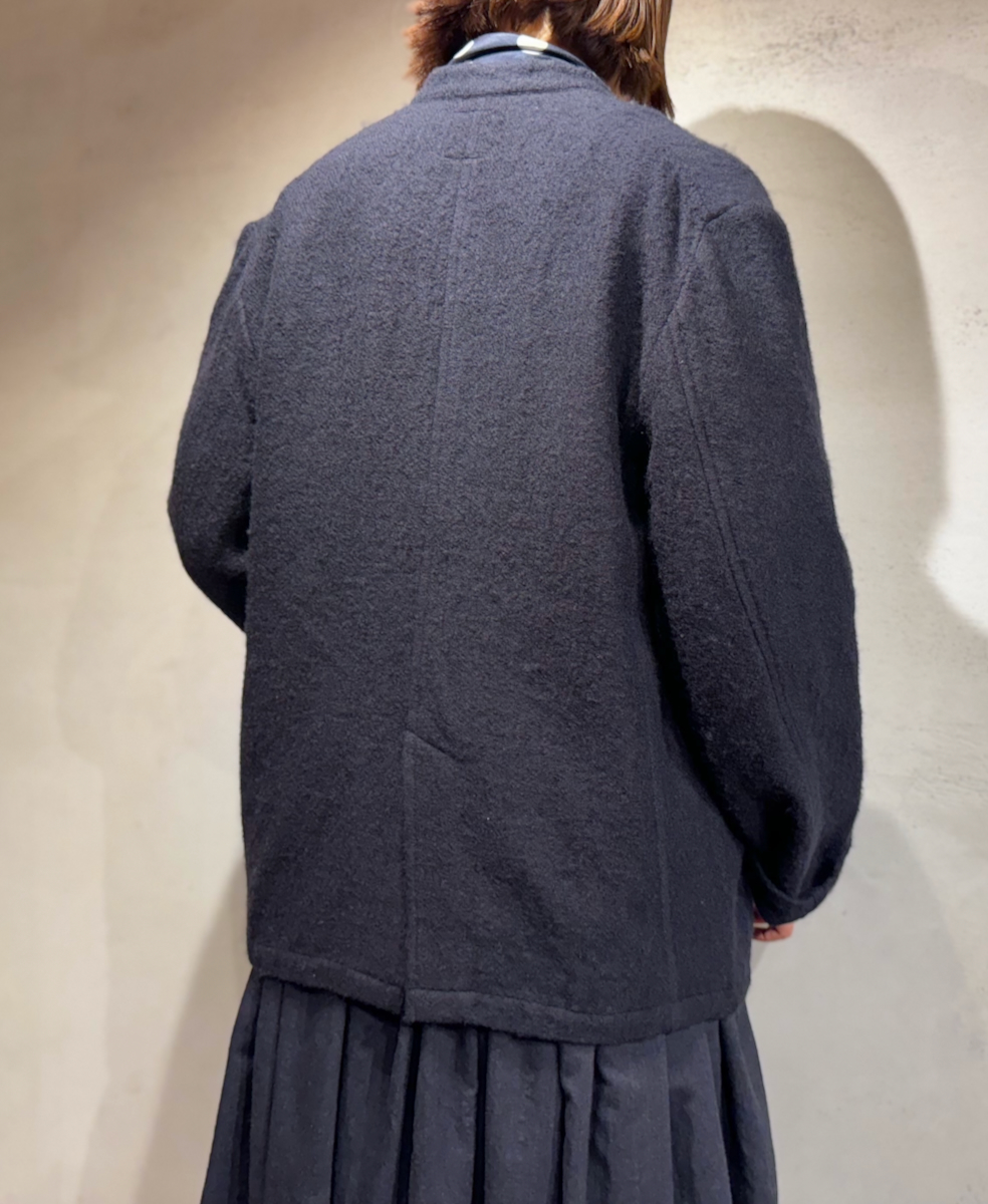 NMDS24551(ジャケット) WOOL/COTTON STAND COLLAR FLY FRONT JACKET