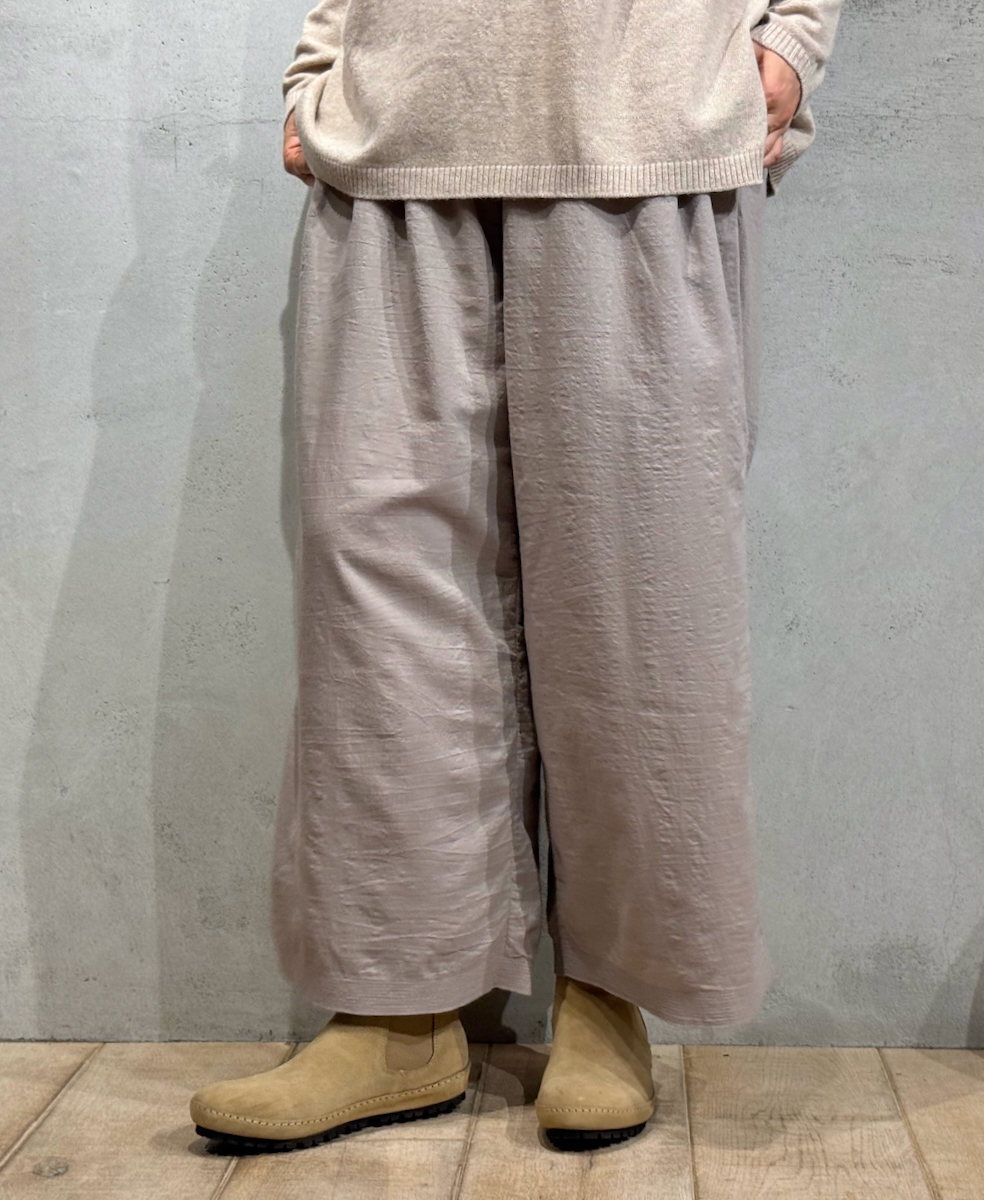 INMDS24744(パンツ) WOOL/COTTON/SILK PLAIN EASY PANTS