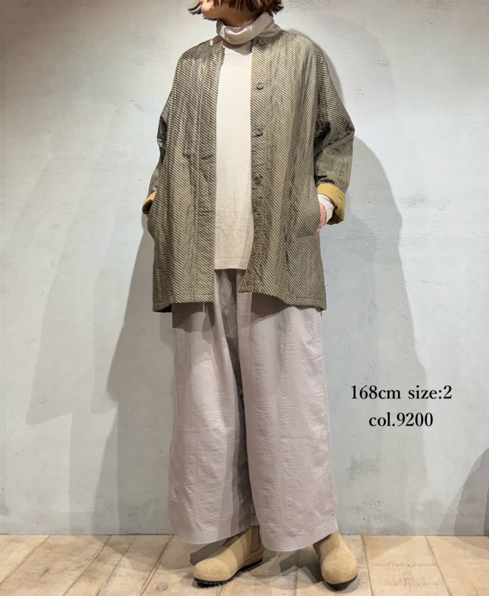 INMDS24744(パンツ) WOOL/COTTON/SILK PLAIN EASY PANTS