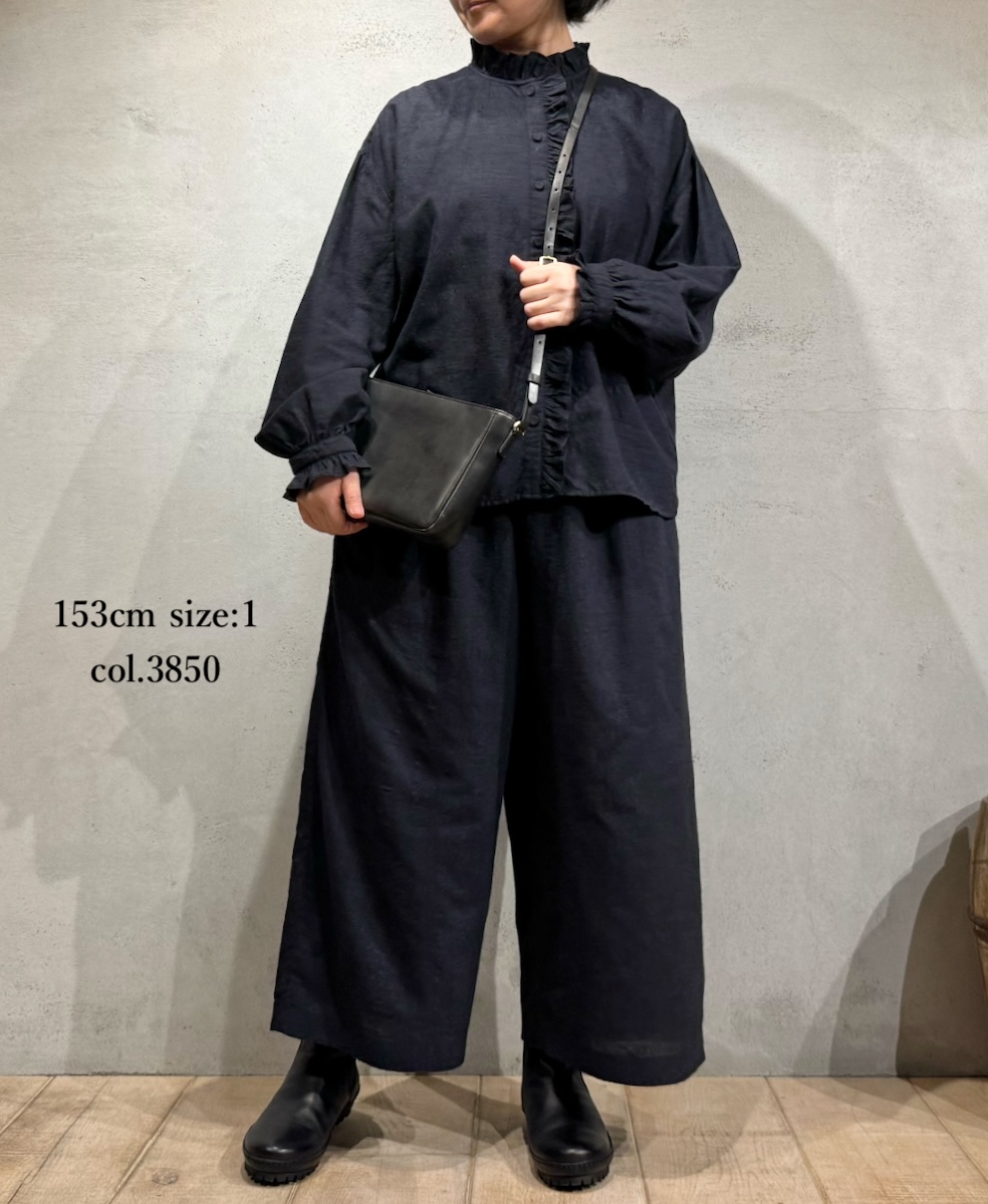 INMDS24744(パンツ) WOOL/COTTON/SILK PLAIN EASY PANTS