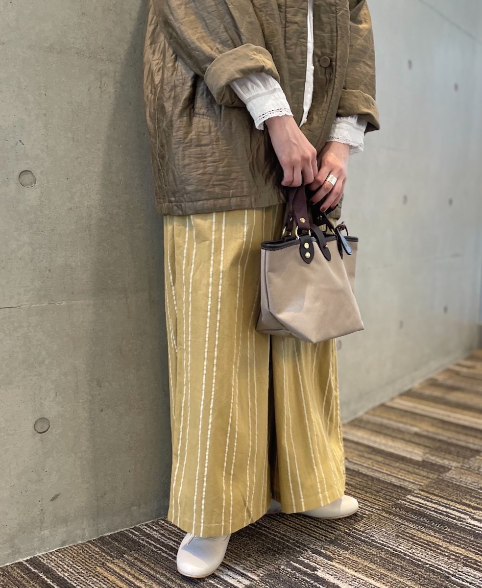 NMDS24624(パンツ) 60s COTTON STRIPE BLOCK PRINT EASY PANTS