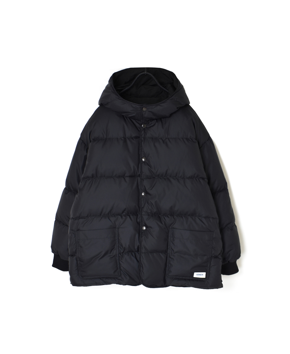 NAM2462 (ジャケット) POLY×COTTON REVERSIBLE DOWN SNAP FRONT HOODED JACKET