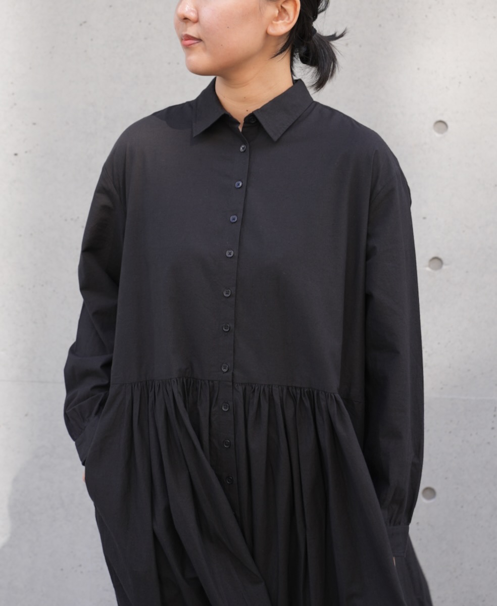 NSL24524(ワンピース) 40s POPLIN PLAIN REGULAR COLLAR DRESS