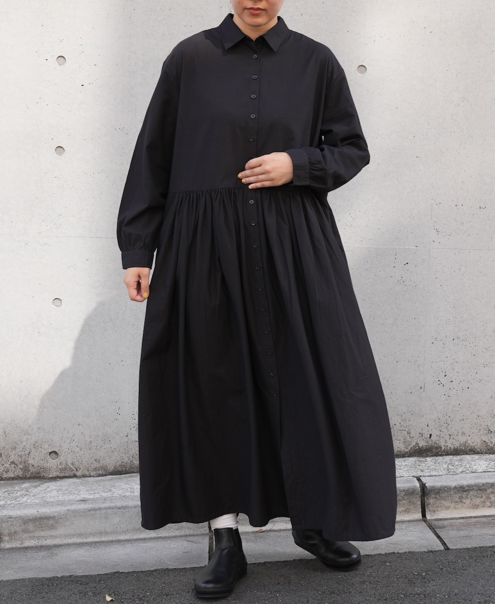 NSL24524(ワンピース) 40s POPLIN PLAIN REGULAR COLLAR DRESS