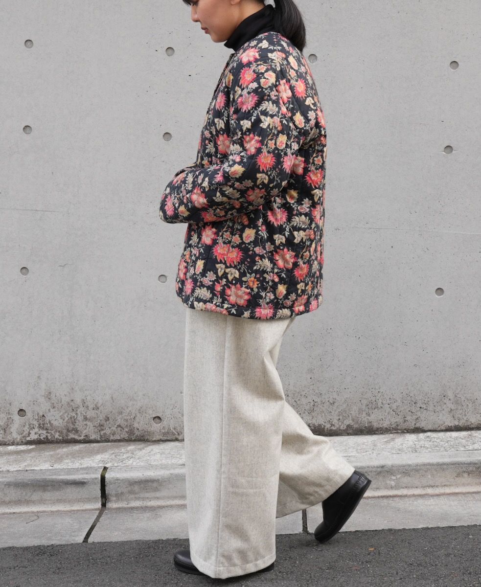 INSL24731(ジャケット) 60s CAMBRIC FLOWER PRINT NO COLLAR JACKET