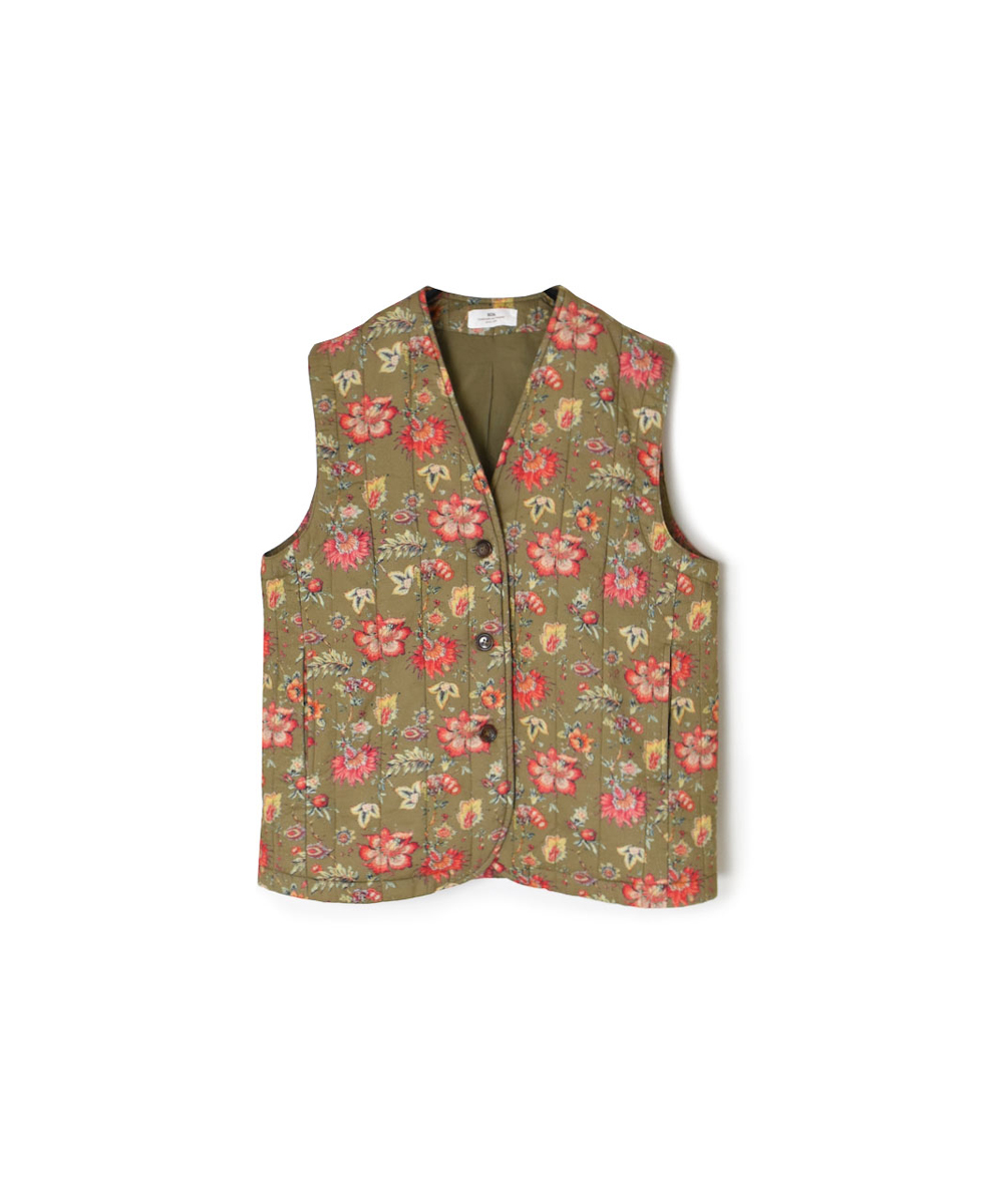 INSL24732(ジャケット) 60s CAMBRIC FLOWER PRINT V-NECK VEST