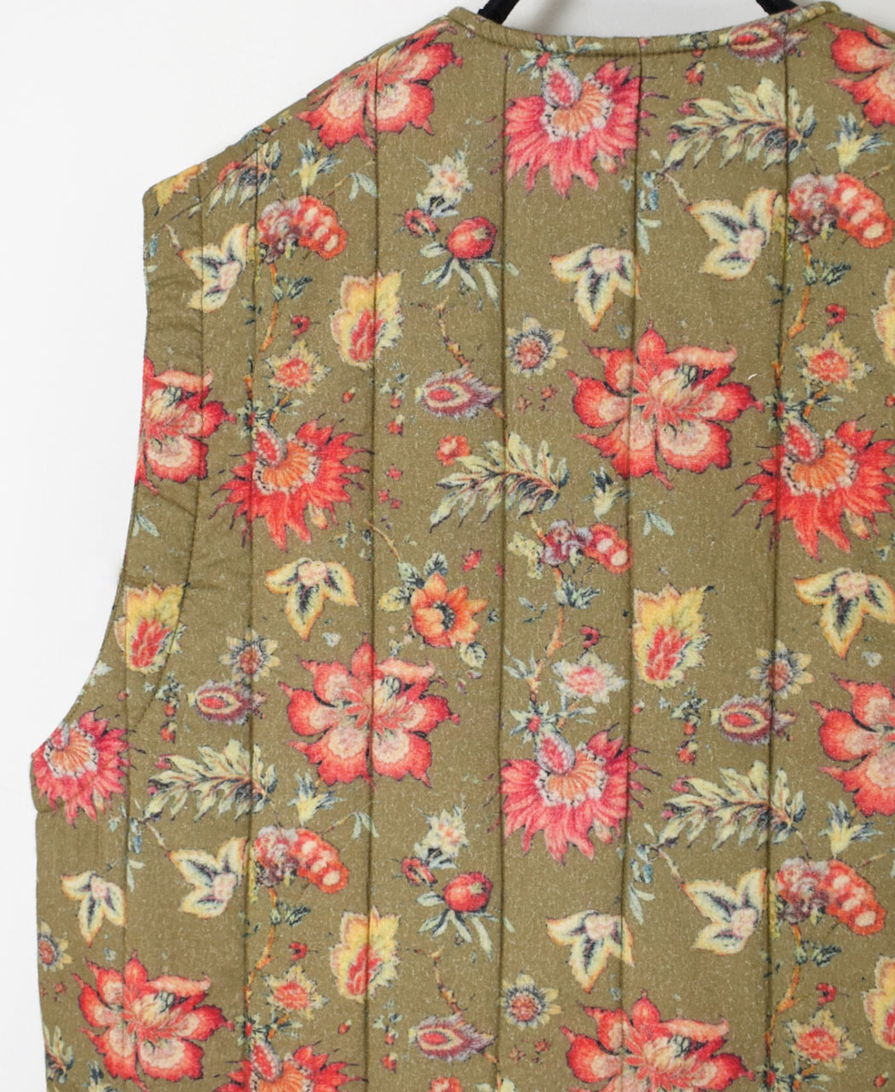 INSL24732(ジャケット) 60s CAMBRIC FLOWER PRINT V-NECK VEST