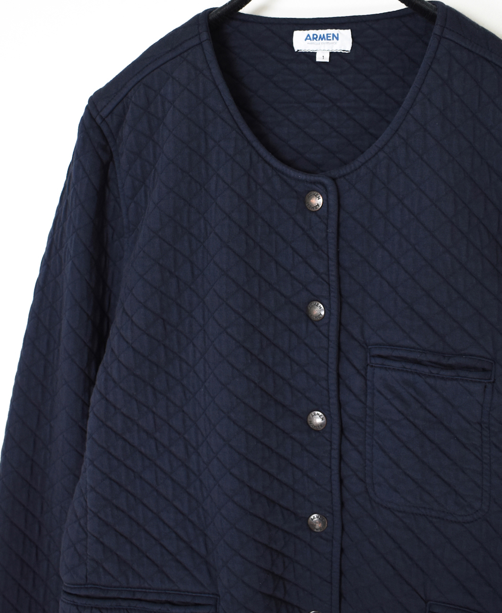 NAM1407 (ジャケット) COTTON QUILT NO COLLAR JACKET