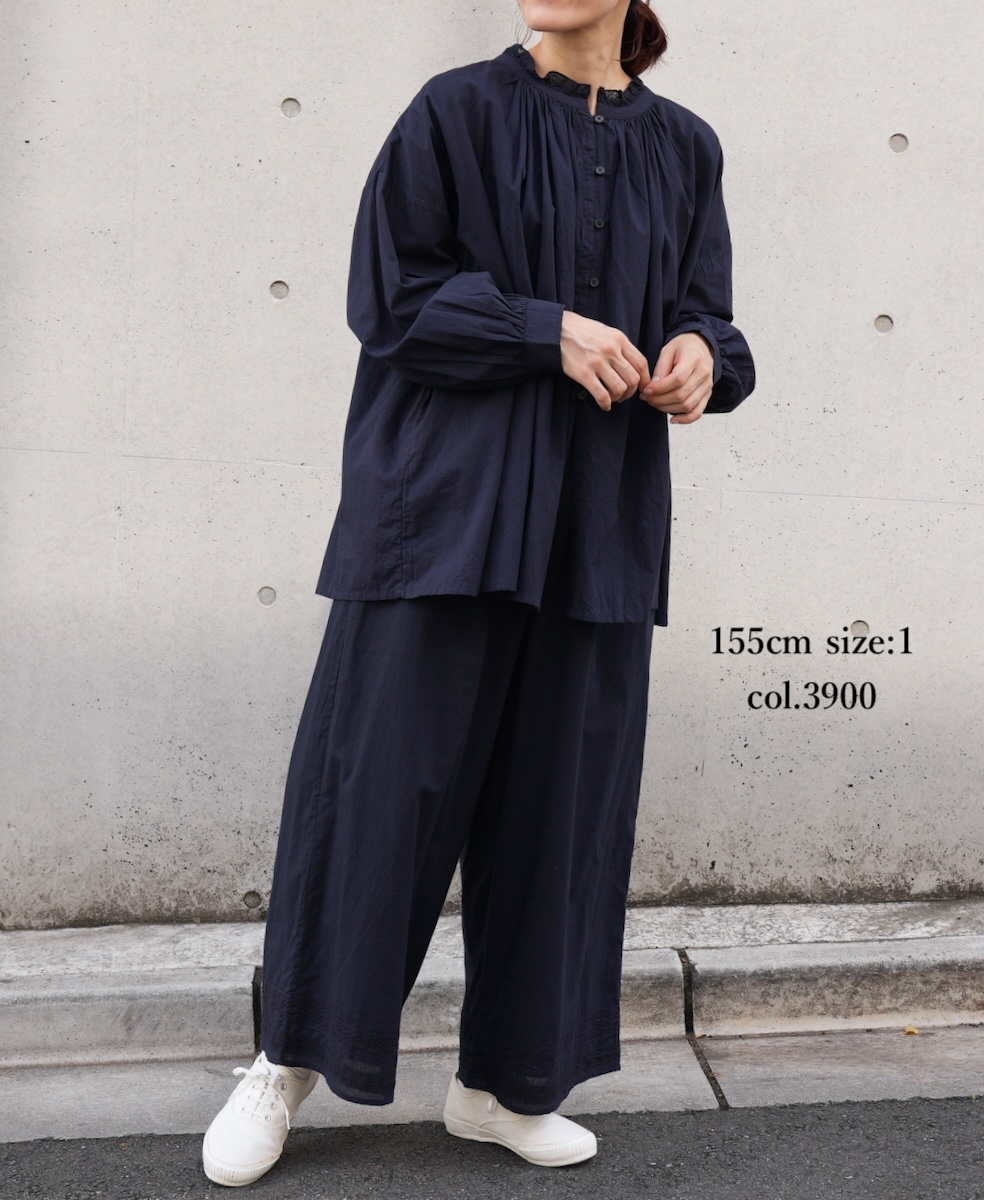 NSL24564(パンツ) 60s CAMBRIC PLAIN WITH LACE EASY PANTS