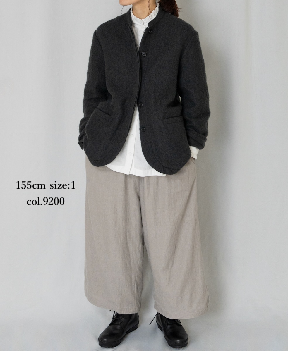 INMDS24744(パンツ) WOOL/COTTON/SILK PLAIN EASY PANTS