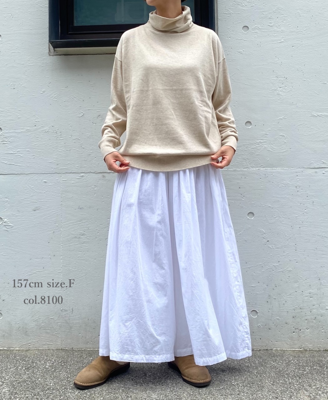 GNSL24541(ニット) 14GG 2PLY COTTON WOOL CASHMERE TURTLE NECK PULLOVER