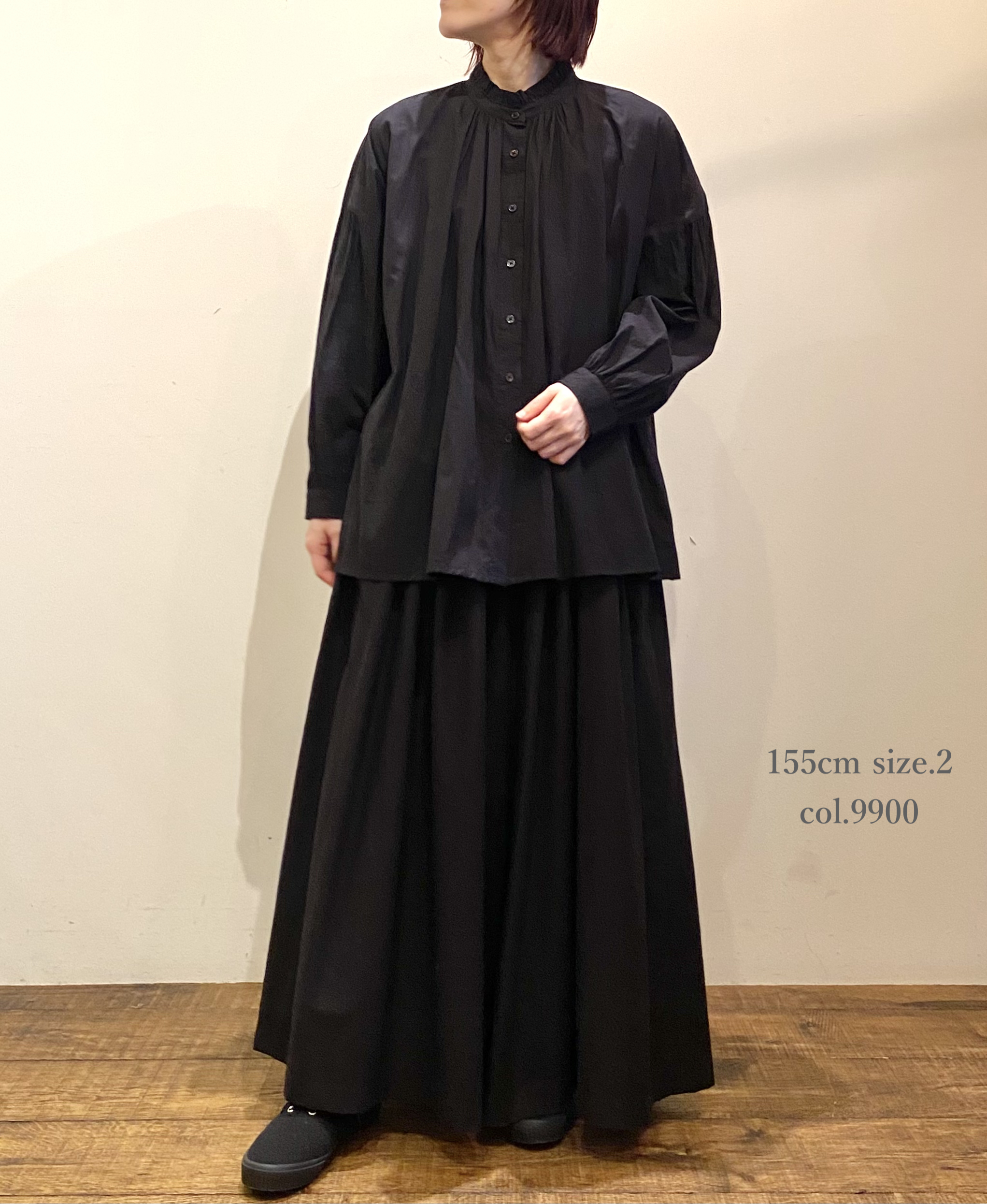 NSL24523(シャツ) 40s POPLIN PLAIN FRILL COLLAR SHIRT