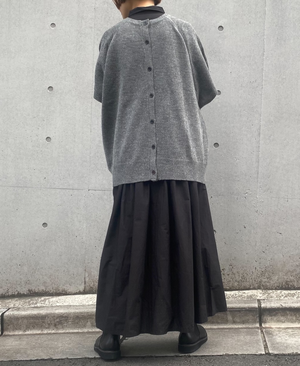 GNSL24513(ニット) 7GG 1PLY WOOL/POLYESTER 2WAY FRENCH/SL CREW-NECK PULLOVER