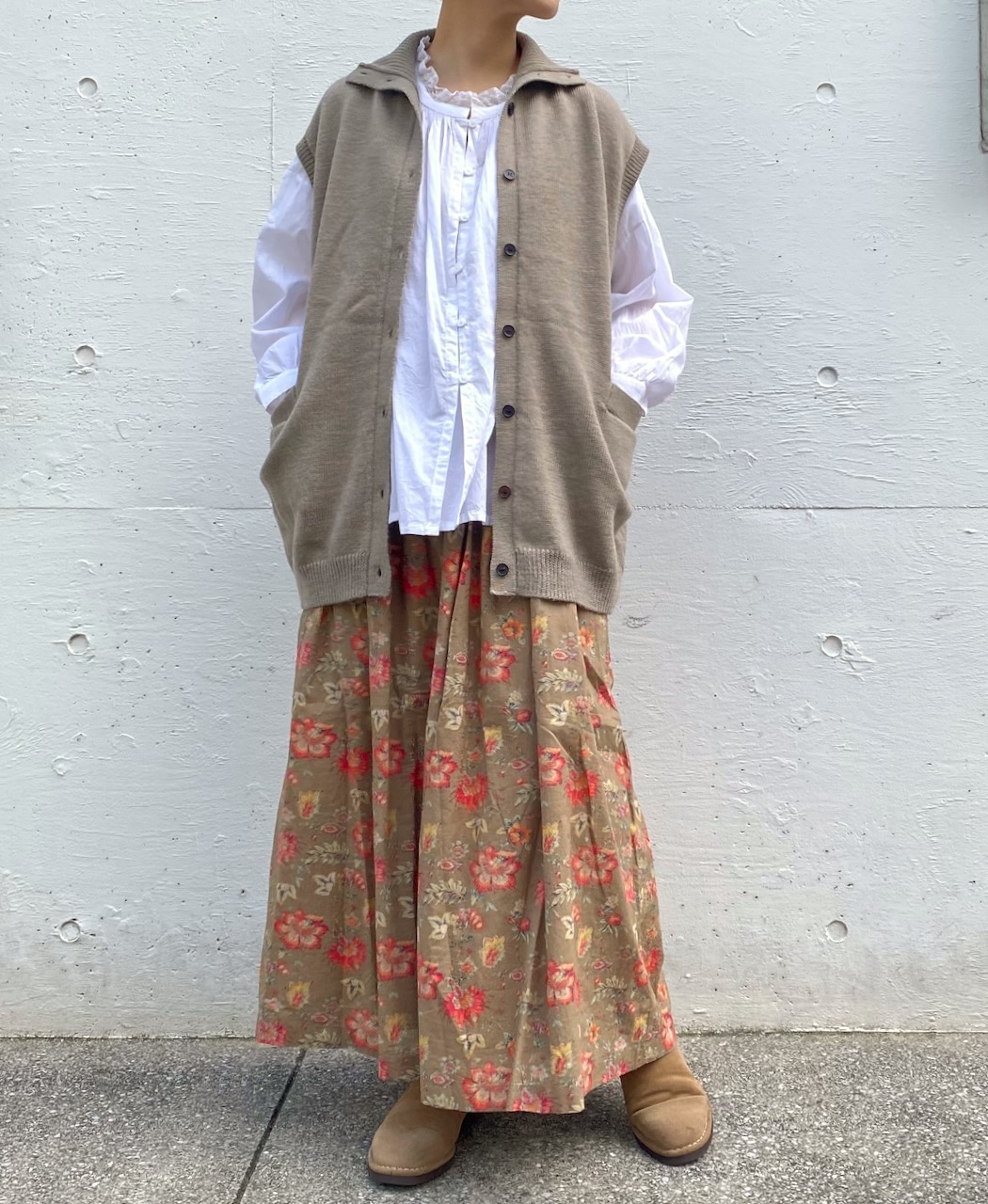 NSL24561(スモック) 60s CAMBRIC PLAIN WITH LACE NECK LACE GATHERED SMOCK