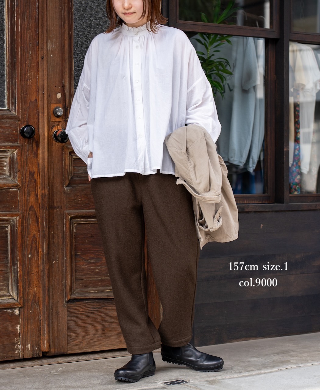 NSL24551(シャツ) 60s CAMBRIC PLAIN FRILL COLLAR SHIRT