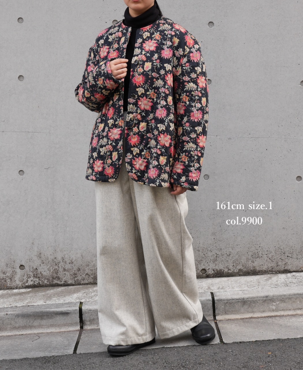 INSL24731(ジャケット) 60s CAMBRIC FLOWER PRINT NO COLLAR JACKET