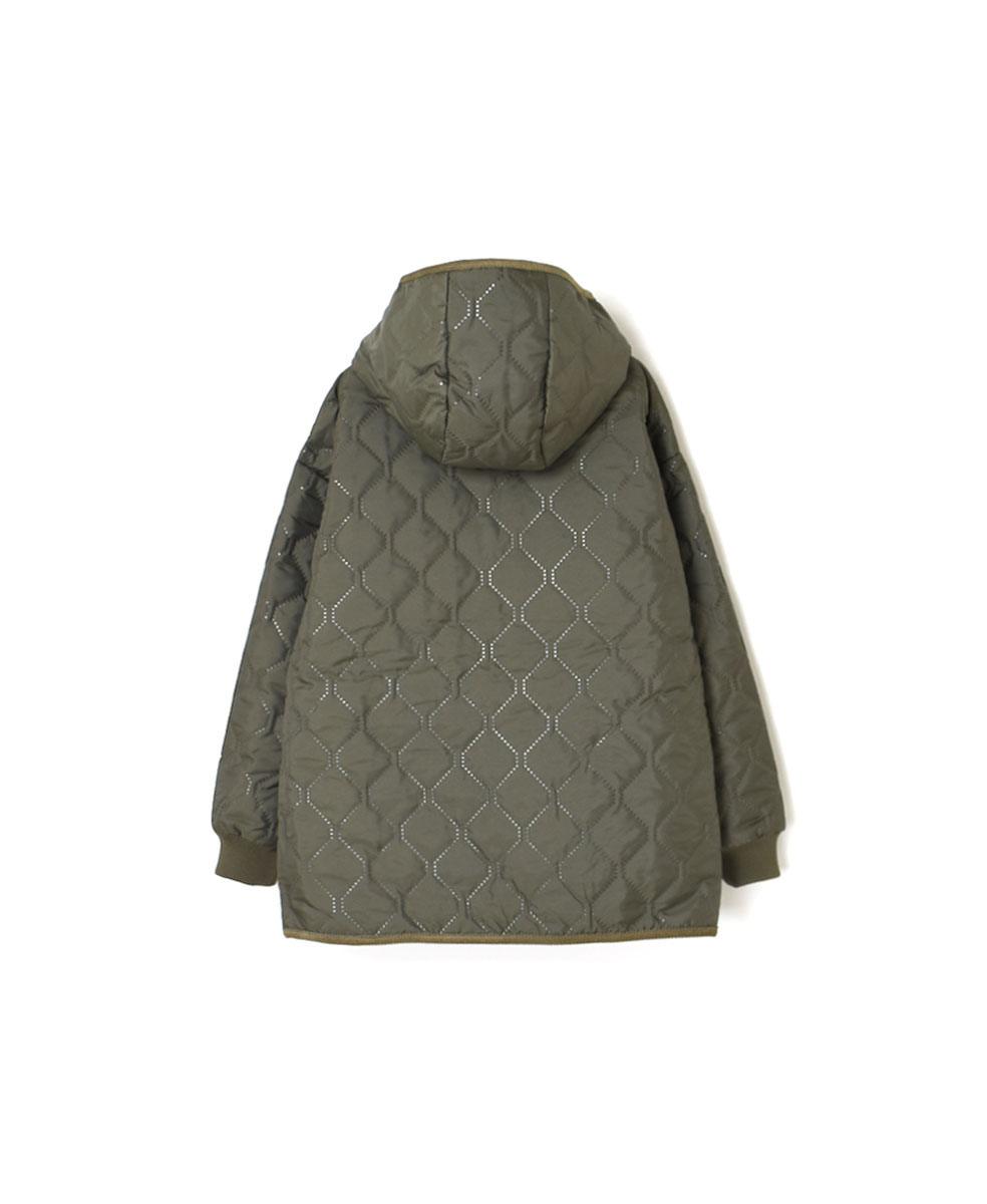 NAM2153PP (ジャケット) POLY×POLY HEAT QUILT OVERSIZED HOODED JACKET WITH RIBBED CUFF