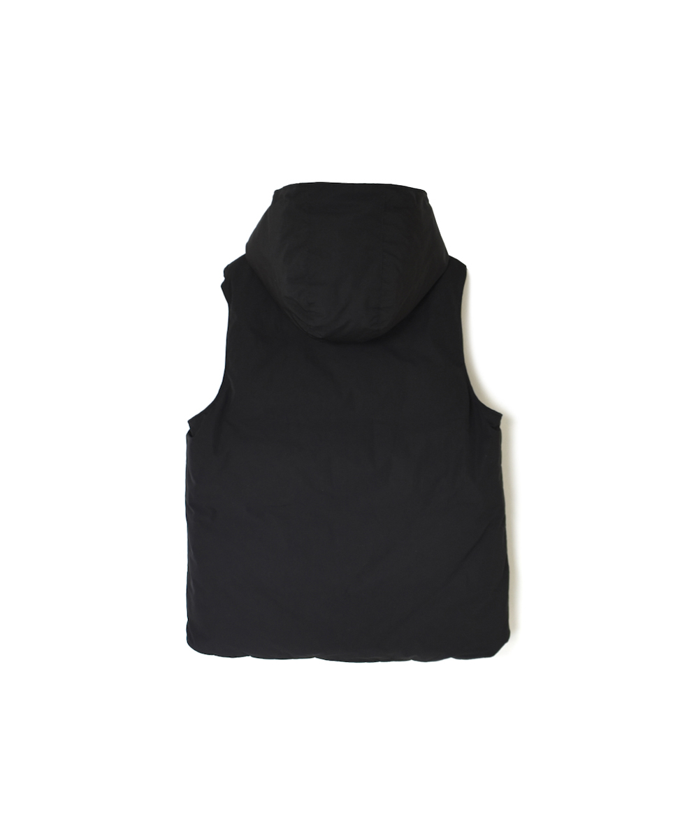 NAM2461(ベスト) POLY×COTTON SNAP FRONT HOODED VEST WIYH DOUN LINING