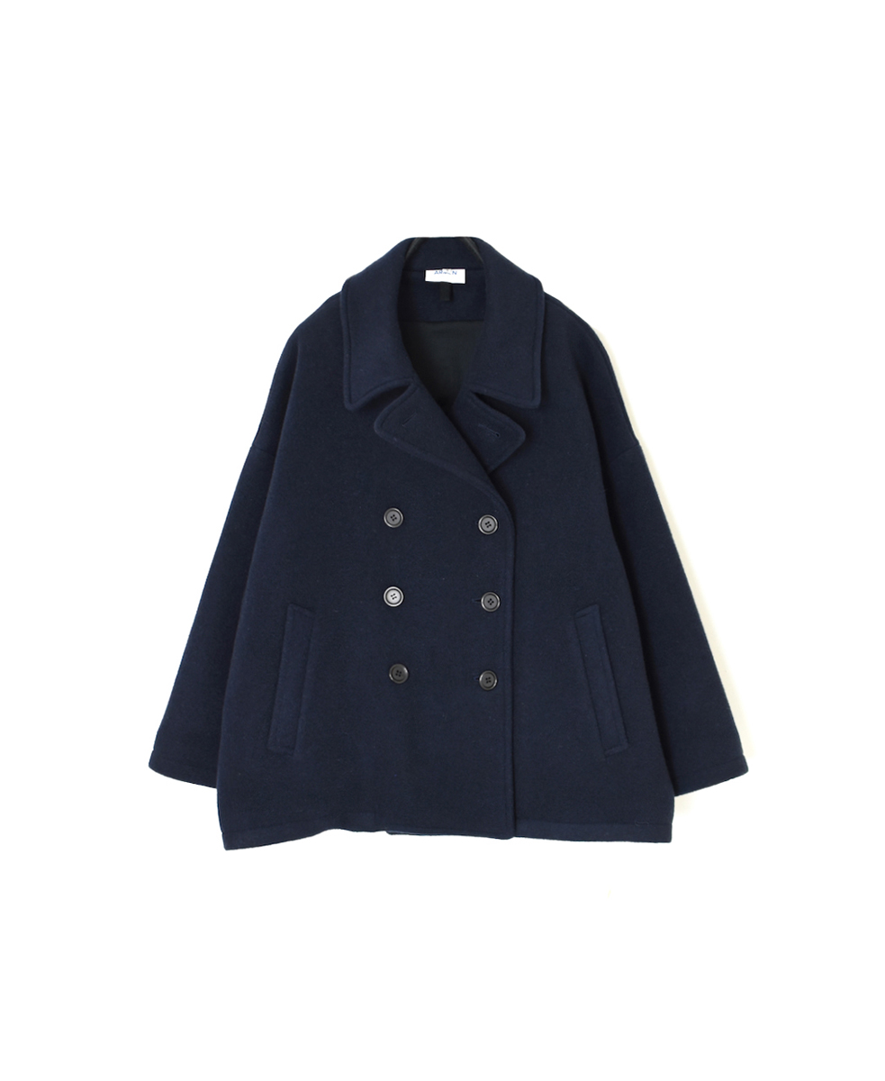 PNAM2352S(コート) MELTON OVER SIZED PEA COAT WITH LINING