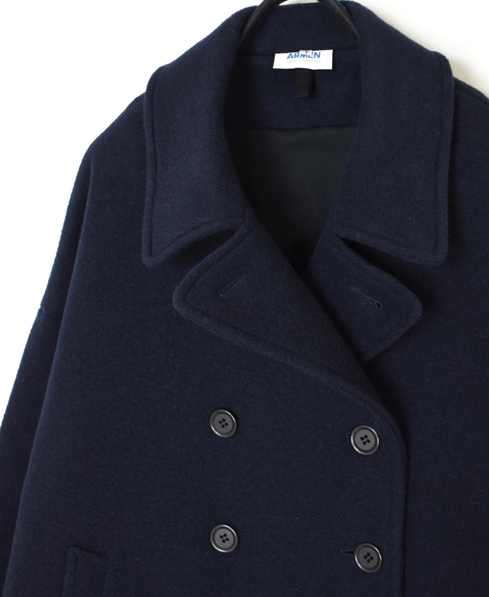 PNAM2352S(コート) MELTON OVER SIZED PEA COAT WITH LINING