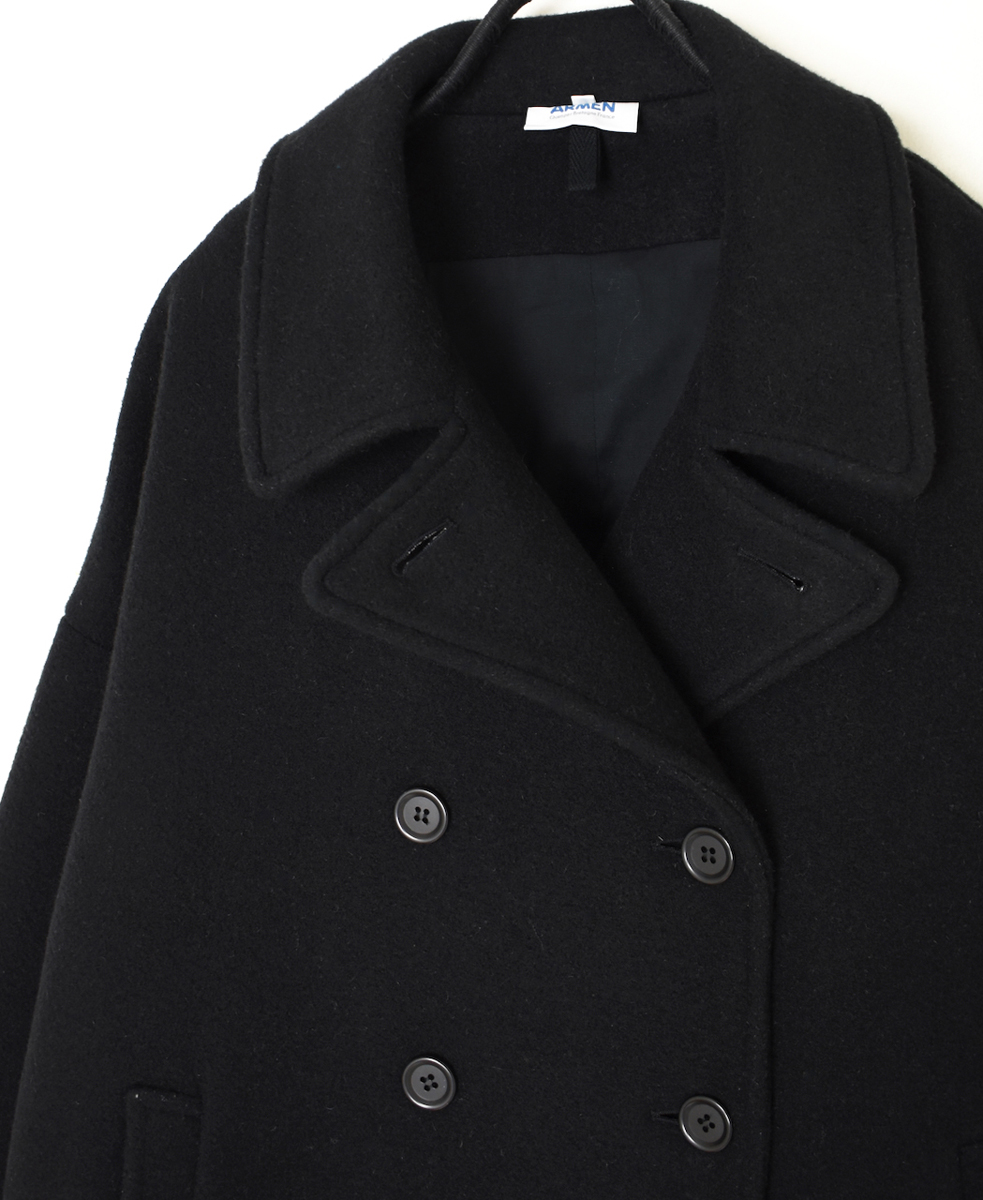 PNAM2352S(コート) MELTON OVER SIZED PEA COAT WITH LINING