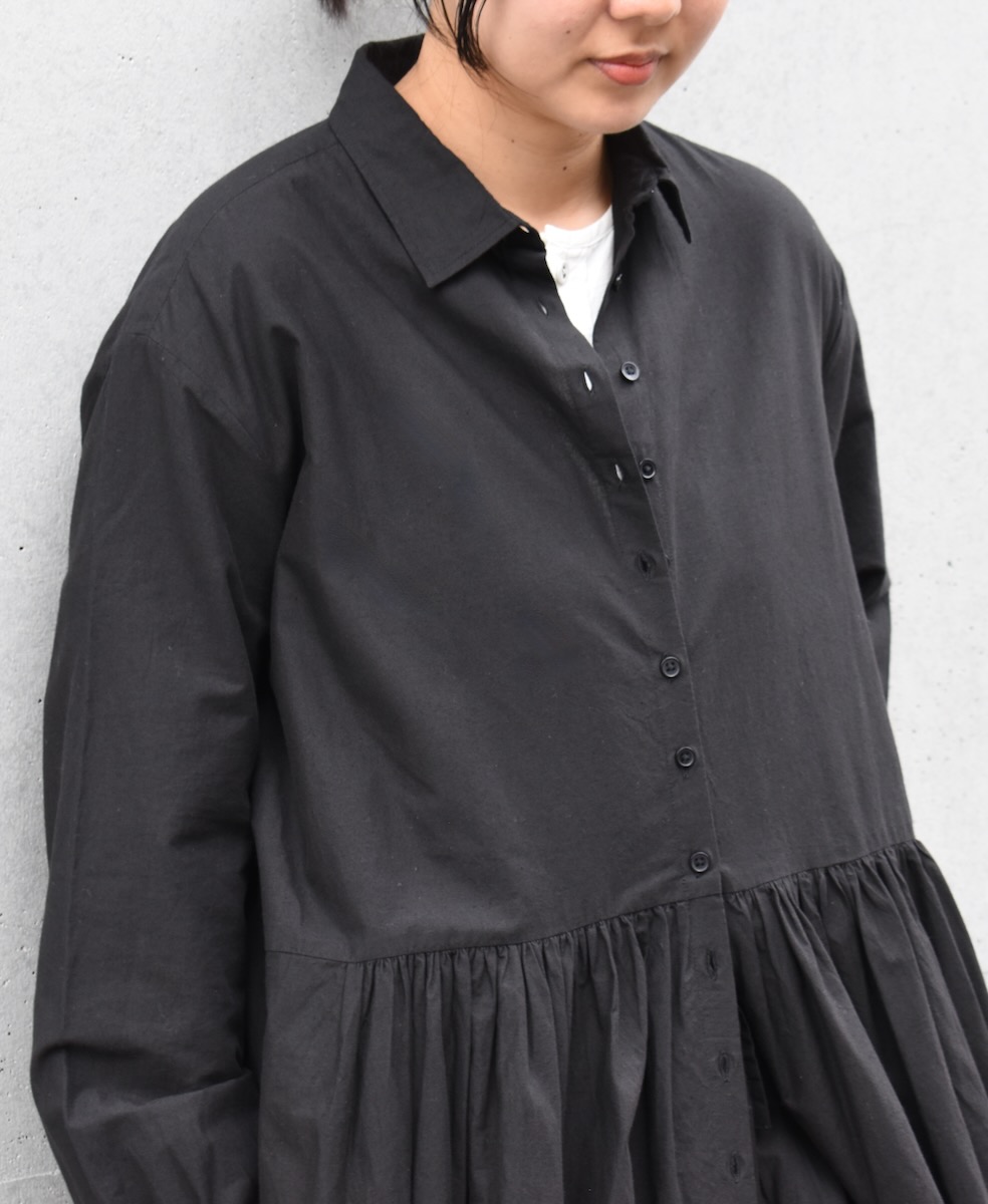 NSL24524(ワンピース) 40s POPLIN PLAIN REGULAR COLLAR DRESS