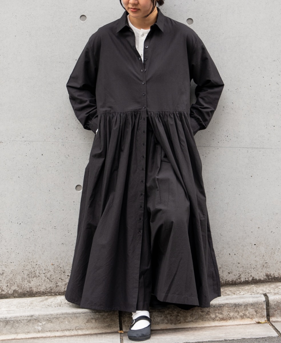 NSL24524(ワンピース) 40s POPLIN PLAIN REGULAR COLLAR DRESS