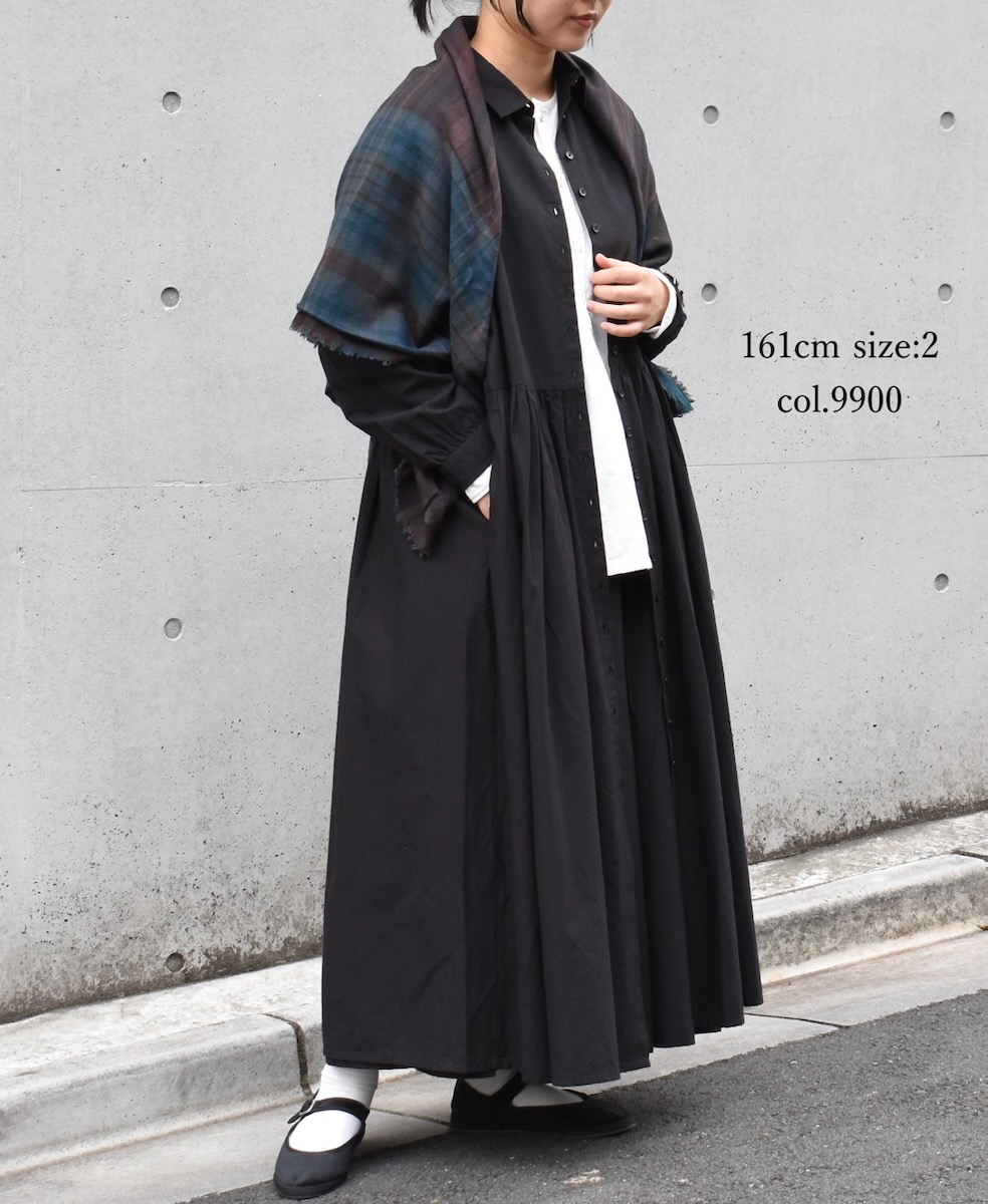 NSL24524(ワンピース) 40s POPLIN PLAIN REGULAR COLLAR DRESS