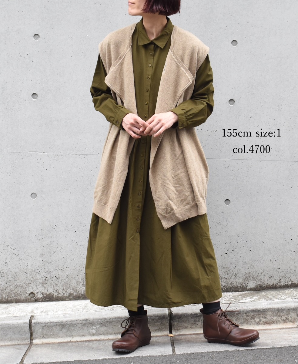 NSL24524(ワンピース) 40s POPLIN PLAIN REGULAR COLLAR DRESS