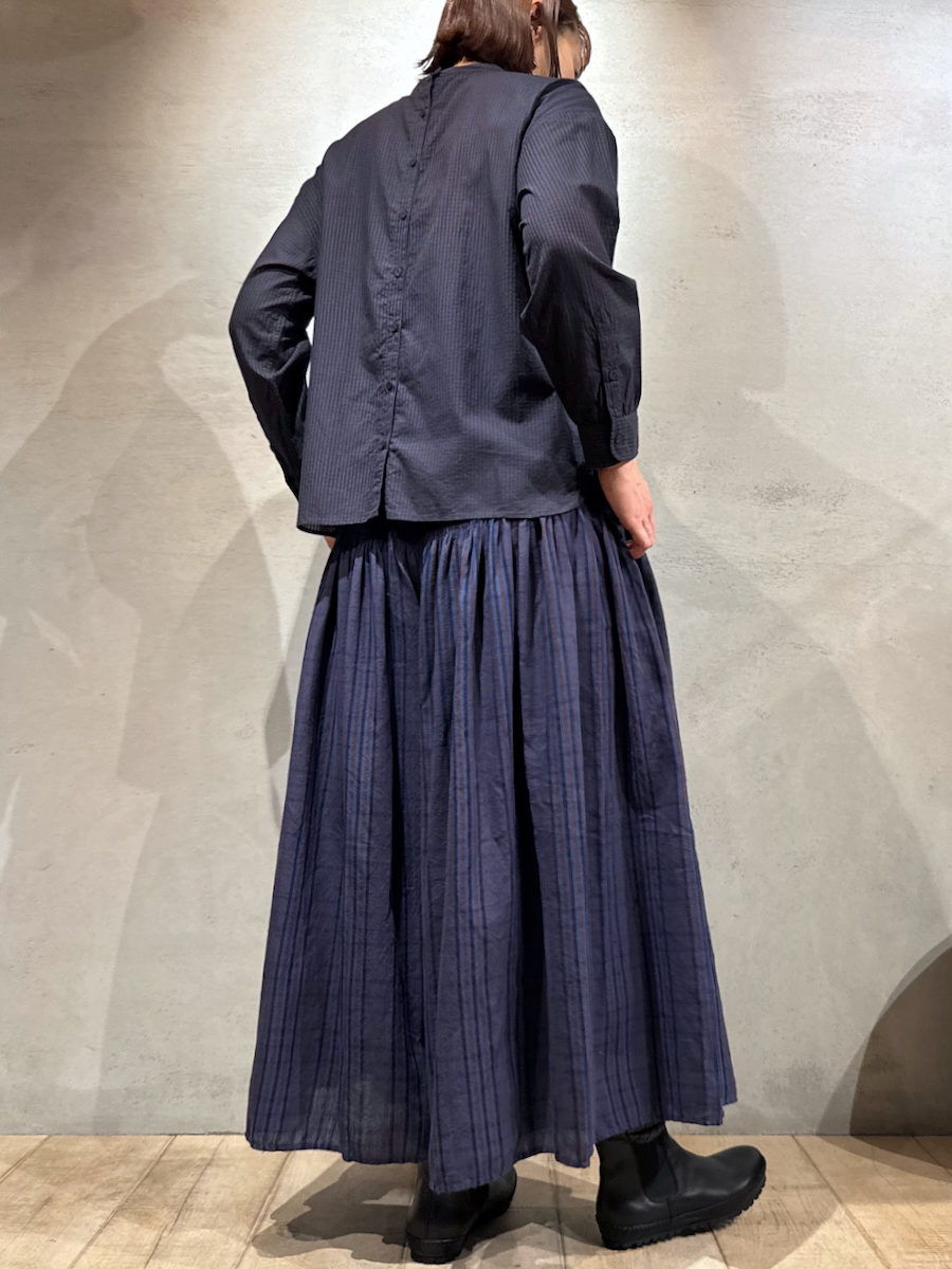 NMDS24584(キュロット) WOOL COTTON CHECK CULOTTES WITH PINTUCK