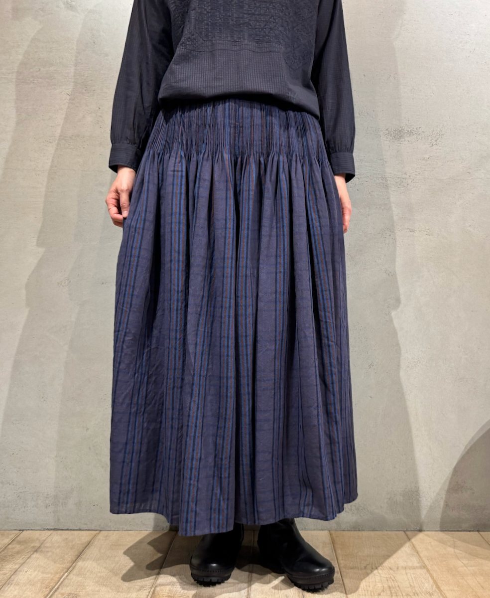 NMDS24584(キュロット) WOOL COTTON CHECK CULOTTES WITH PINTUCK