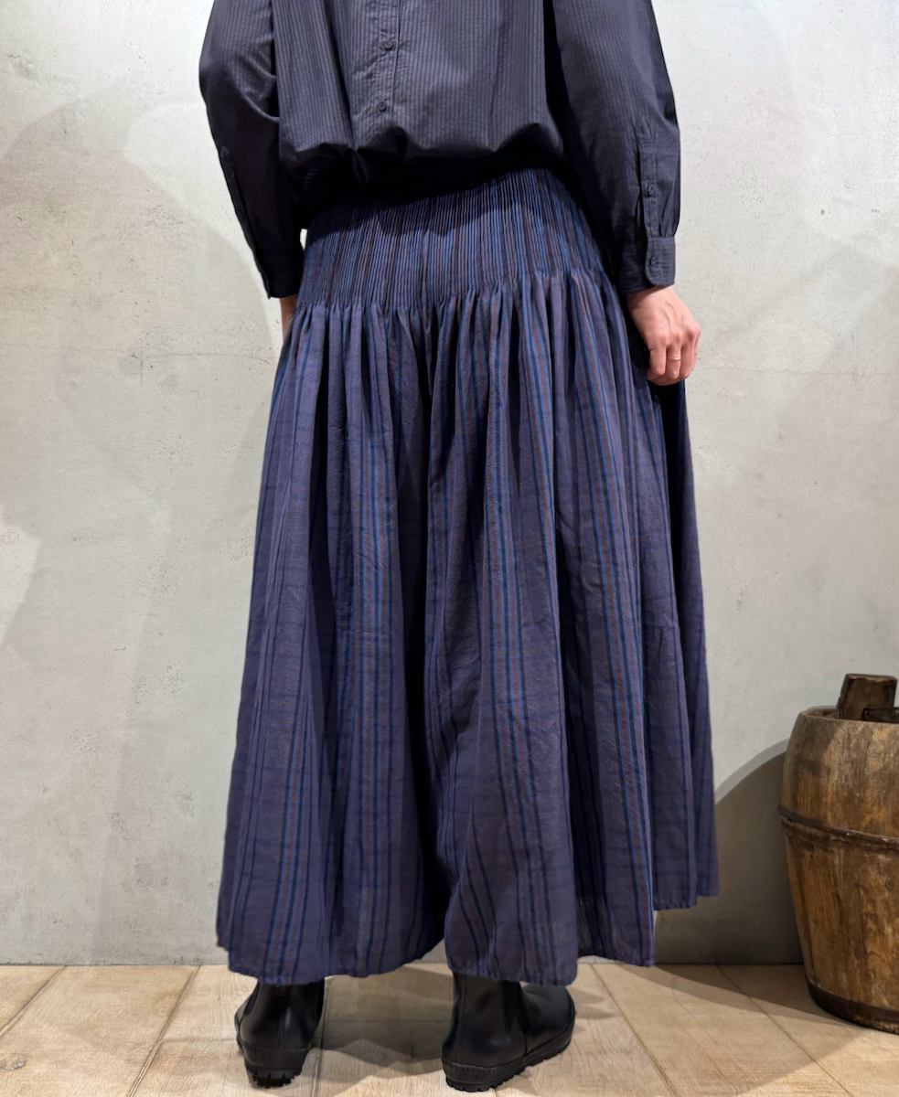 NMDS24584(キュロット) WOOL COTTON CHECK CULOTTES WITH PINTUCK