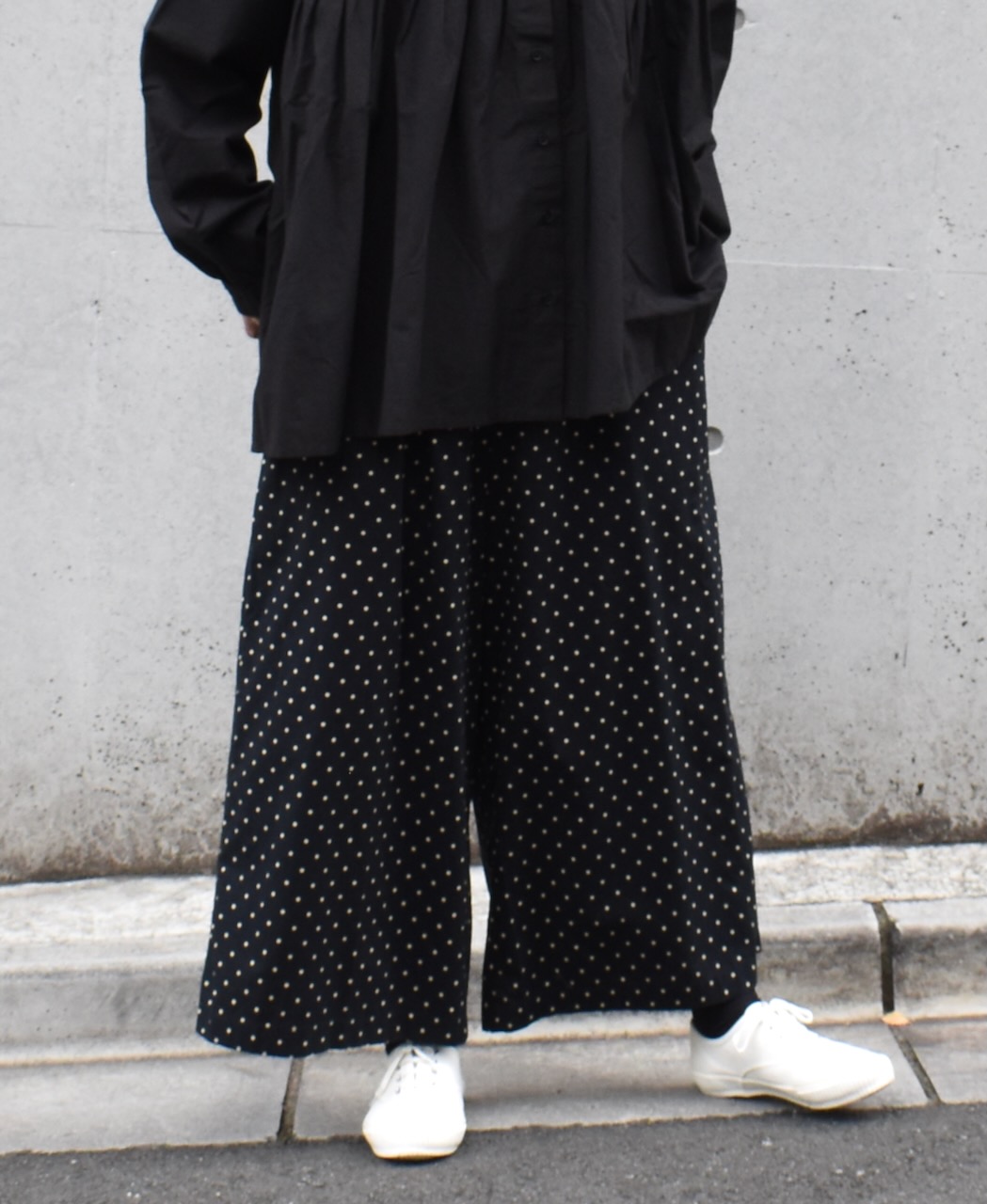 NSL22536 (パンツ) 40s POPLIN DOT PRINT WIDE EASY PANTS