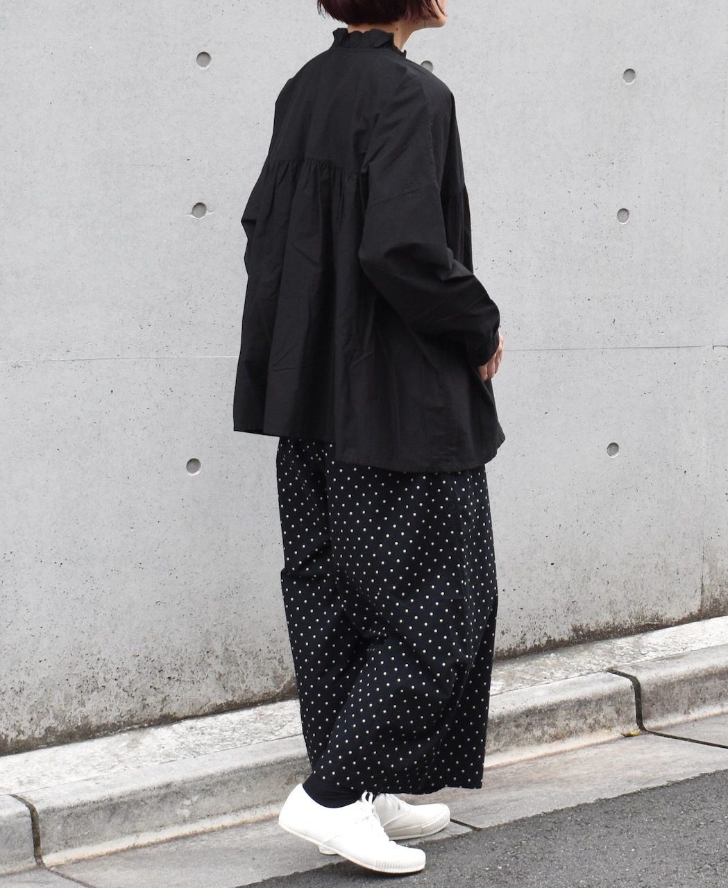 NSL22536 (パンツ) 40s POPLIN DOT PRINT WIDE EASY PANTS