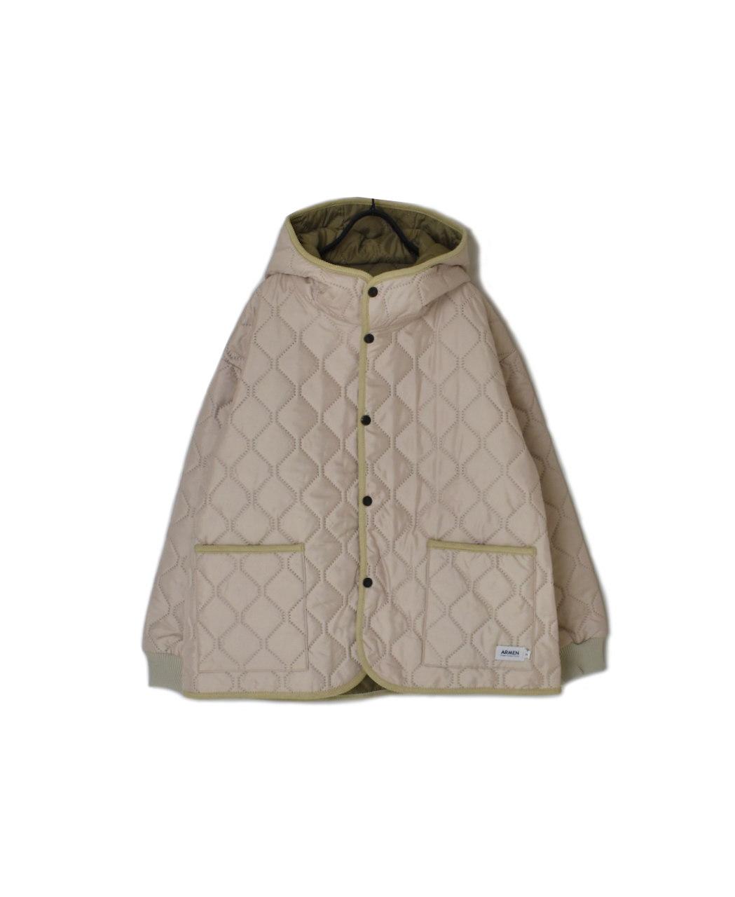 NAM2153PP (ジャケット) POLY×POLY HEAT QUILT OVERSIZED HOODED JACKET WITH RIBBED CUFF