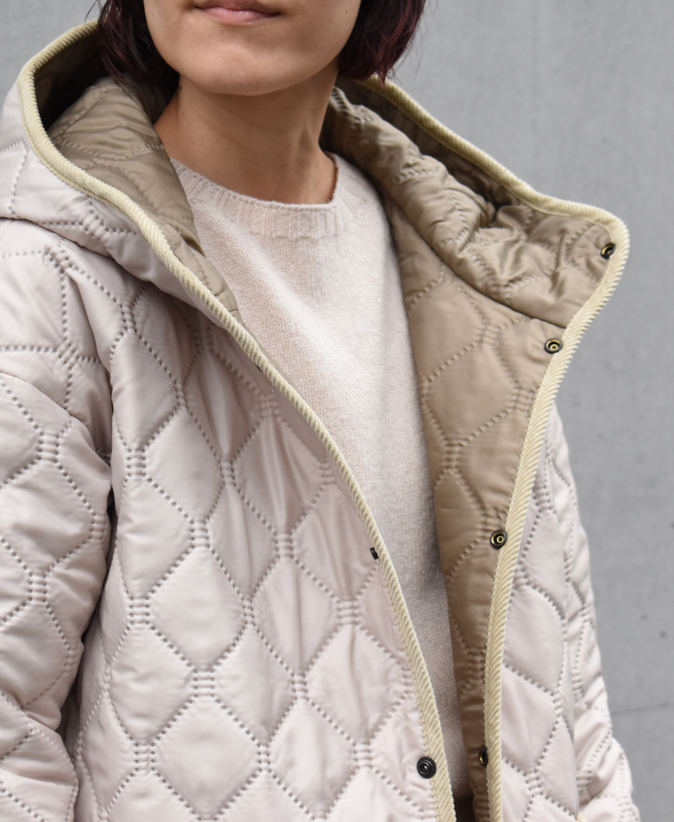 NAM2153PP (ジャケット) POLY×POLY HEAT QUILT OVERSIZED HOODED JACKET WITH RIBBED CUFF