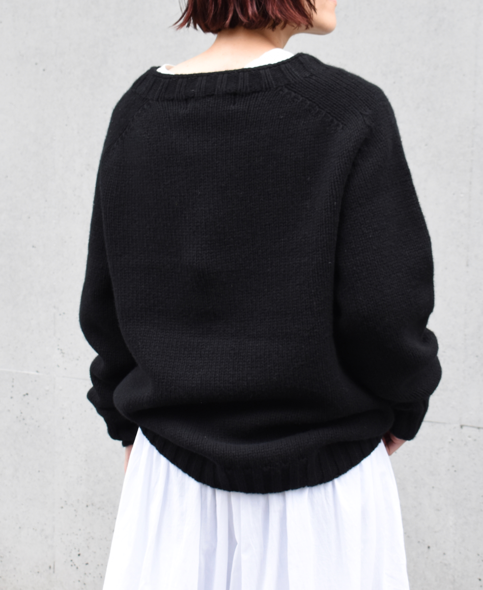 JNAMP2471(ニット) GEELONG LAMBSWOOL 2.5GG CREW NECK SADDLE SHOULDER P/O