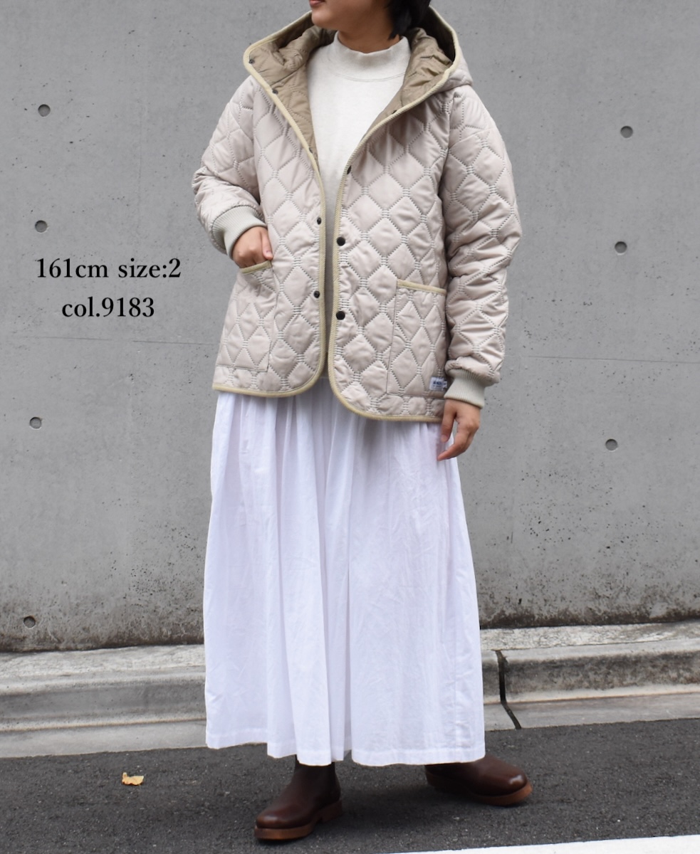 NAM2153PP (ジャケット) POLY×POLY HEAT QUILT OVERSIZED HOODED JACKET WITH RIBBED CUFF