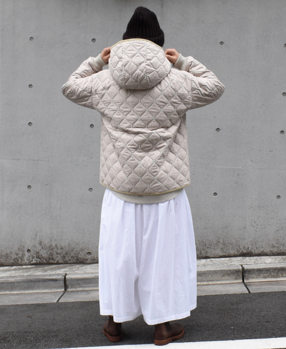 NAM2153PP (ジャケット) POLY×POLY HEAT QUILT OVERSIZED HOODED JACKET WITH RIBBED CUFF