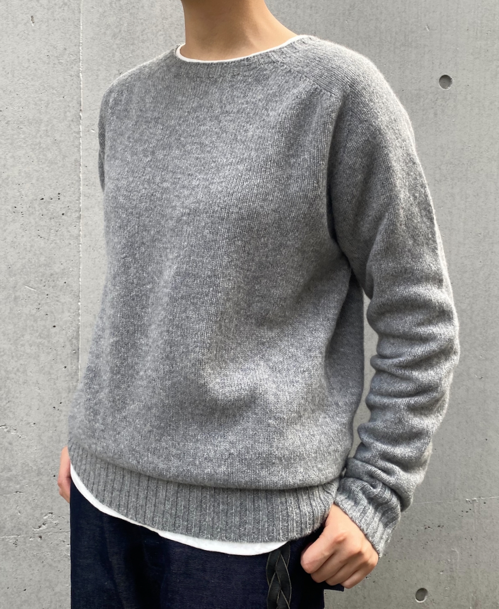 JNAMP1451 (ニット) GEELONG LAMBSWOOL CREW NECK SADDLE SHOULDER P/O