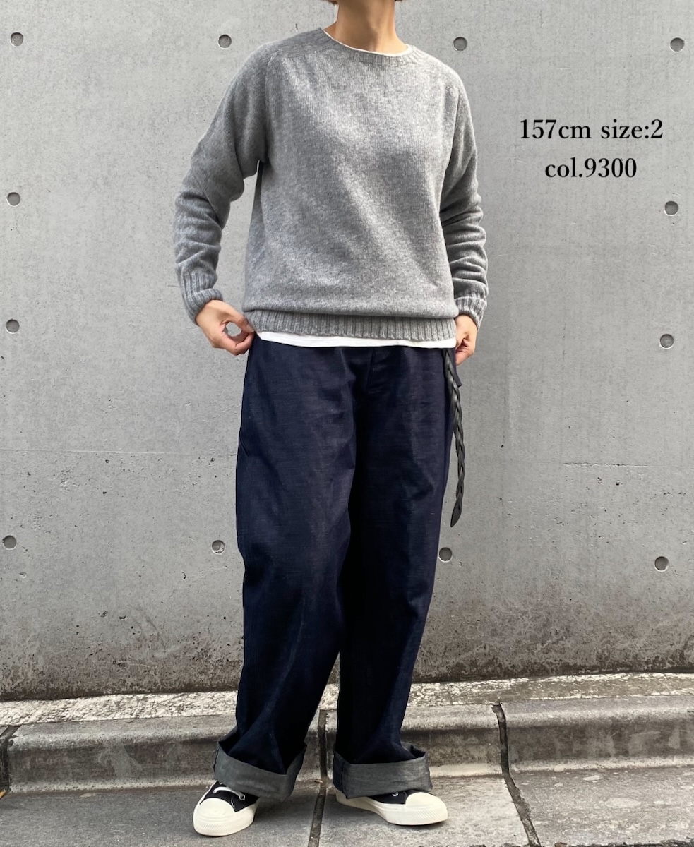 JNAMP1451 (ニット) GEELONG LAMBSWOOL CREW NECK SADDLE SHOULDER P/O