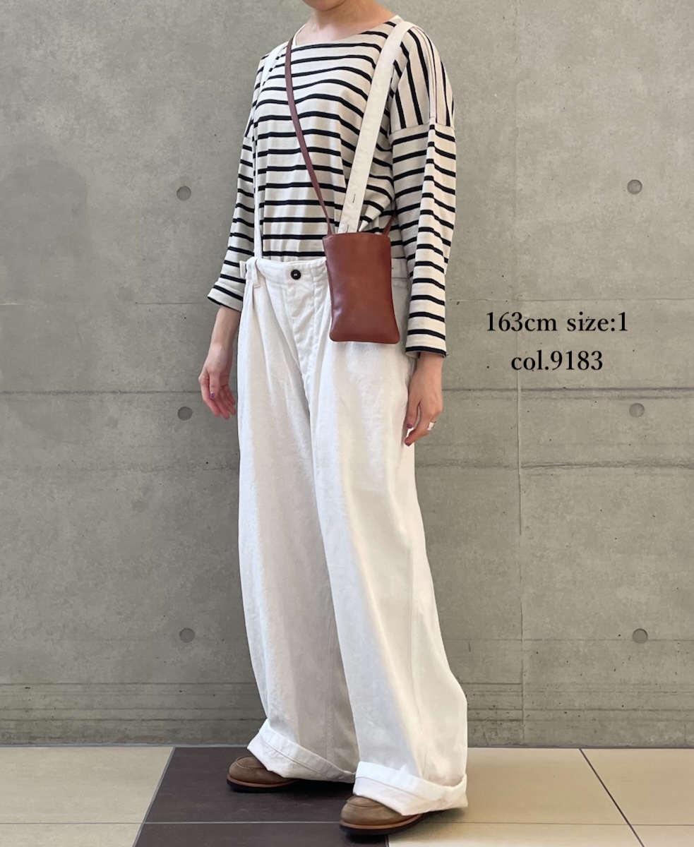 ISNAM2453(パンツ) COTTON WOOL TWILL ADJUSTER TACK PANTS WITH SUSPENDERS