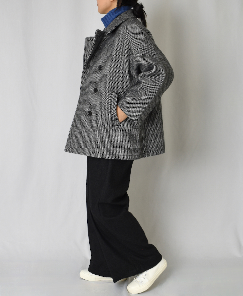 PNAM2352S(コート) MELTON OVER SIZED PEA COAT WITH LINING