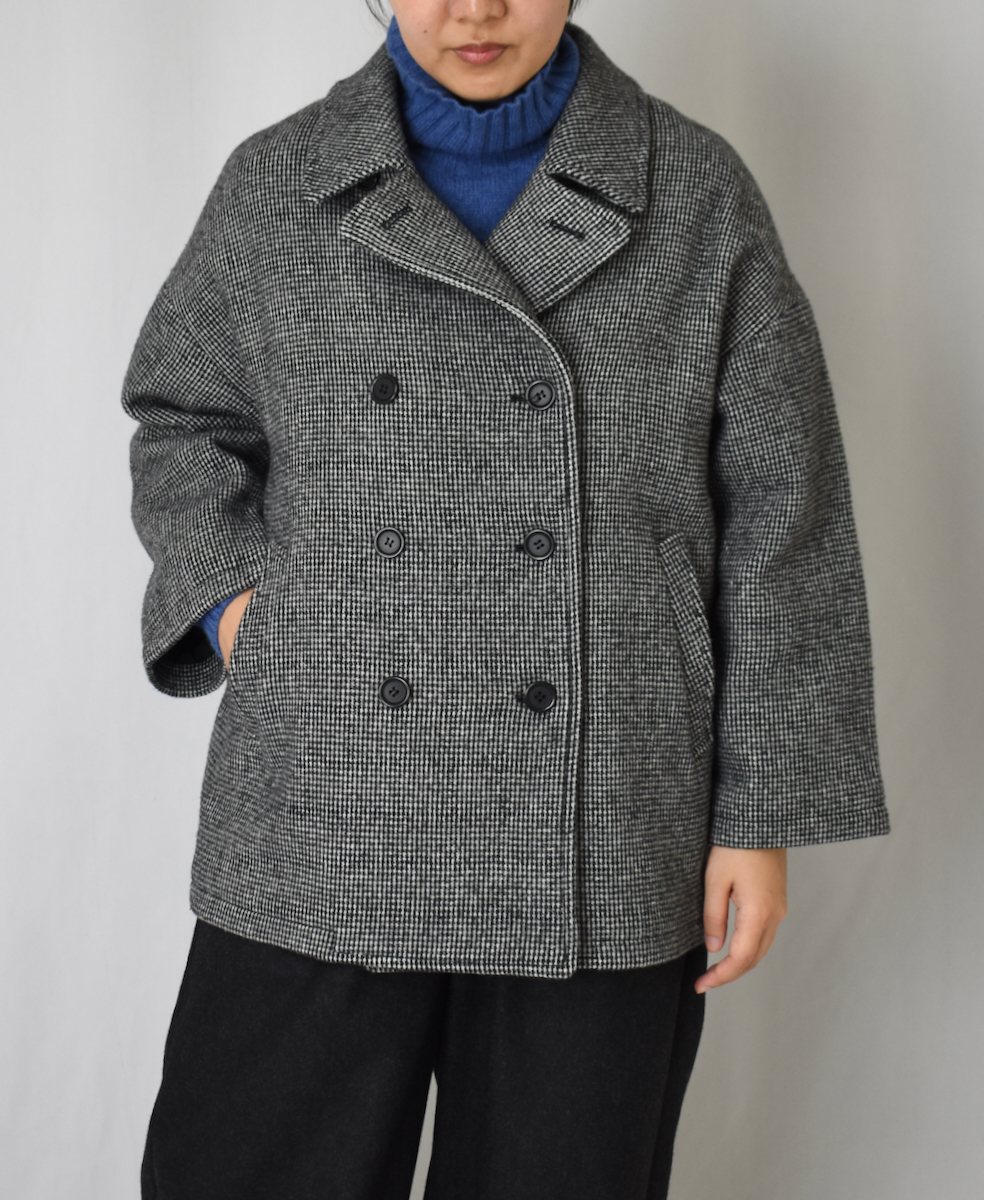 PNAM2352S(コート) MELTON OVER SIZED PEA COAT WITH LINING