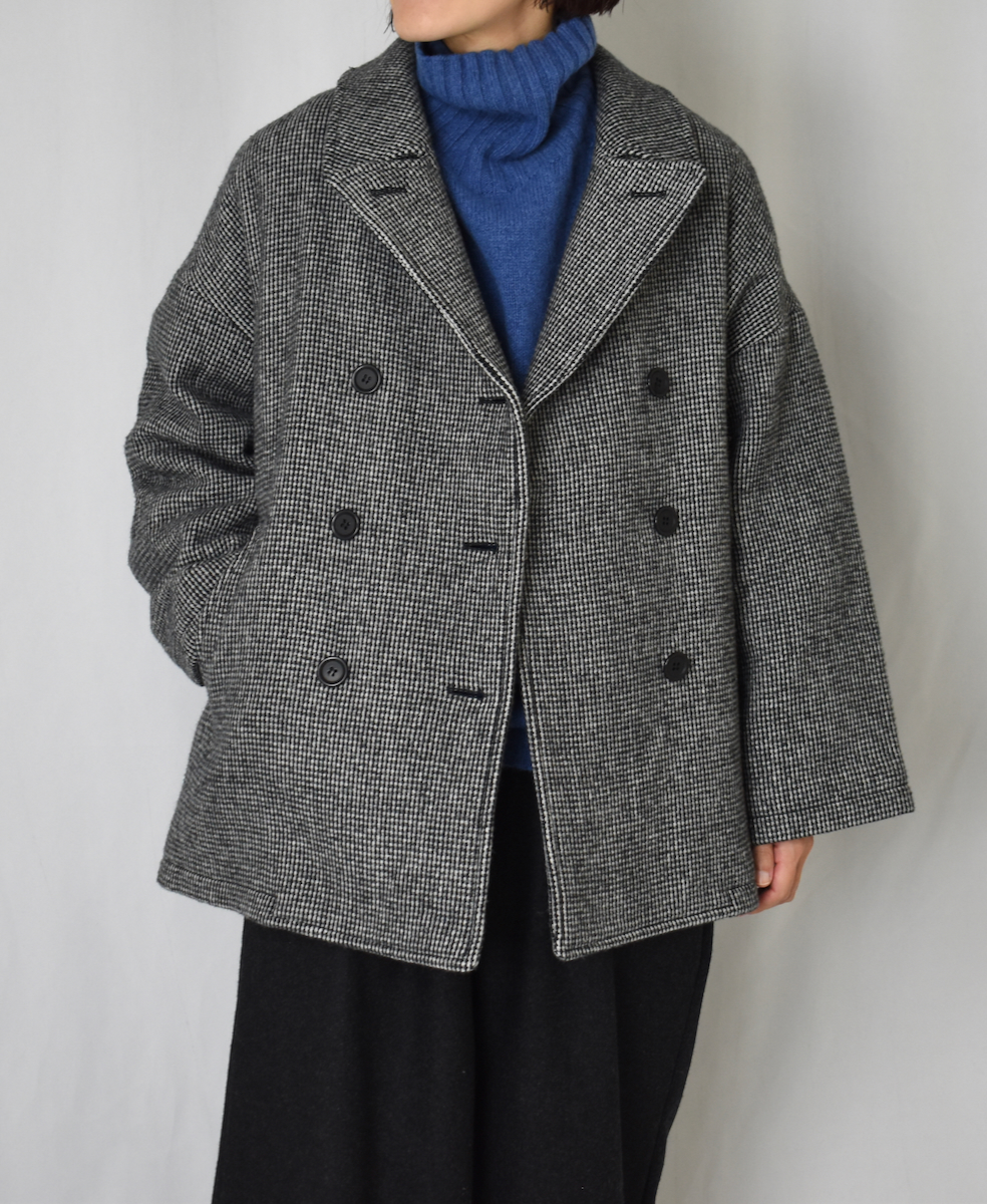 PNAM2352S(コート) MELTON OVER SIZED PEA COAT WITH LINING