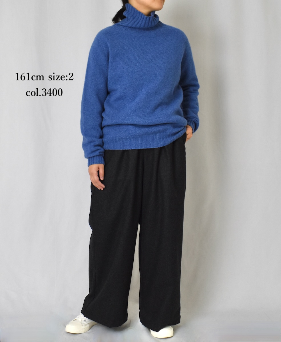 JNAMP1651 (ニット) GEELONG LAMBSWOOL POLO NECK SADDLE SHOULDER P/O