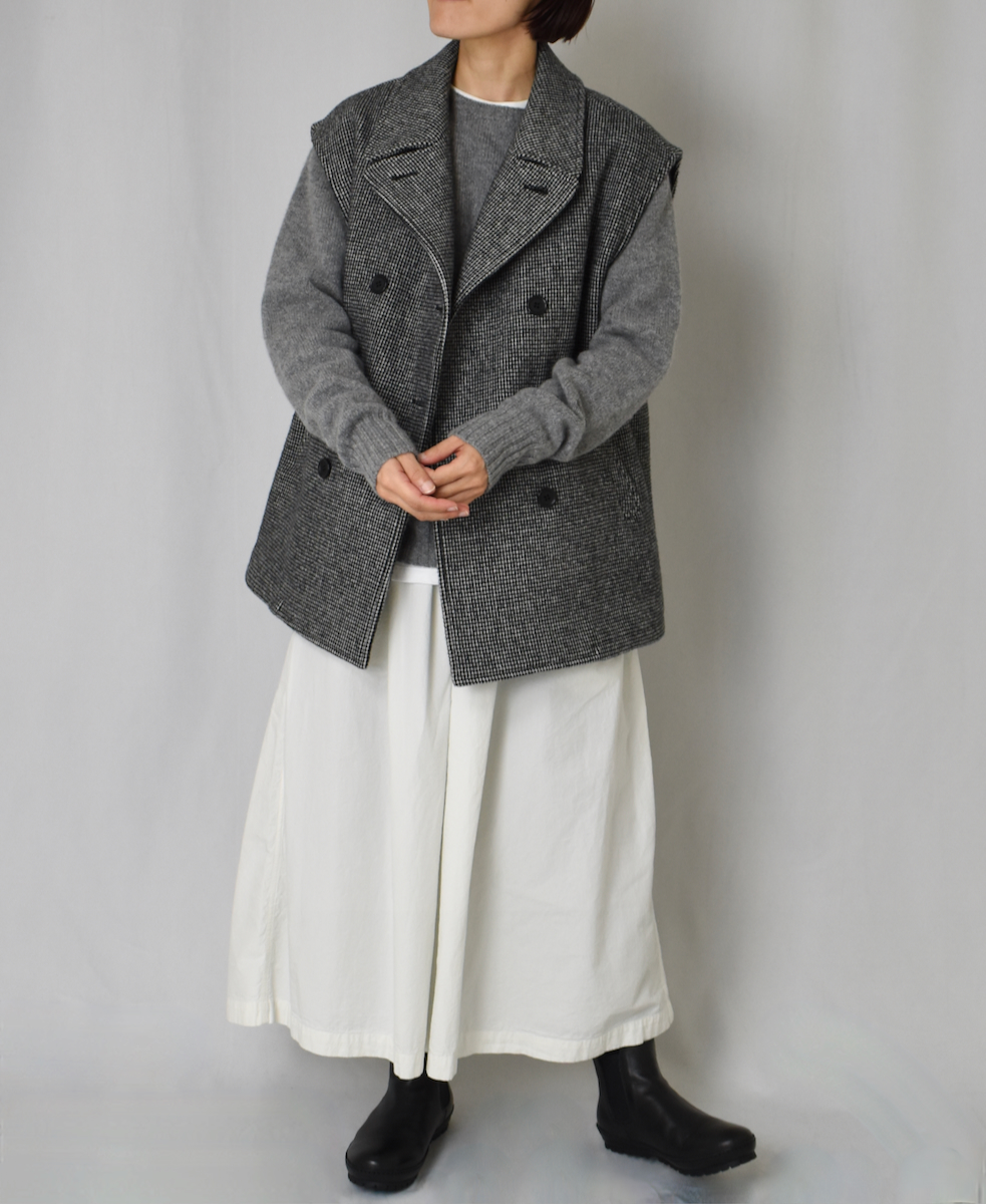 JNAMP1451 (ニット) GEELONG LAMBSWOOL CREW NECK SADDLE SHOULDER P/O