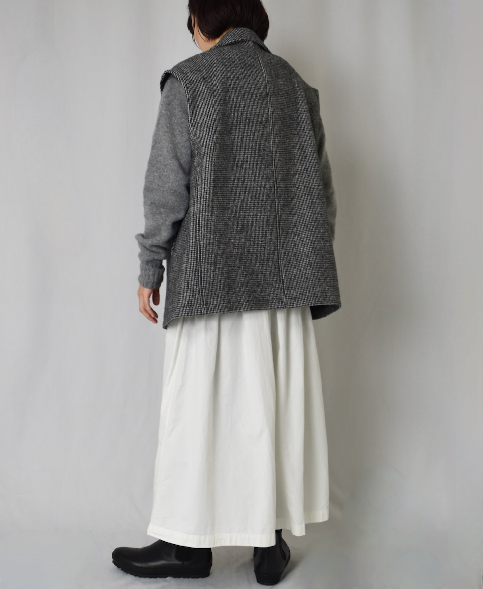 INAM2475PD(スカート) 40s POPLIN OVER DYED GATHERED SKIRT